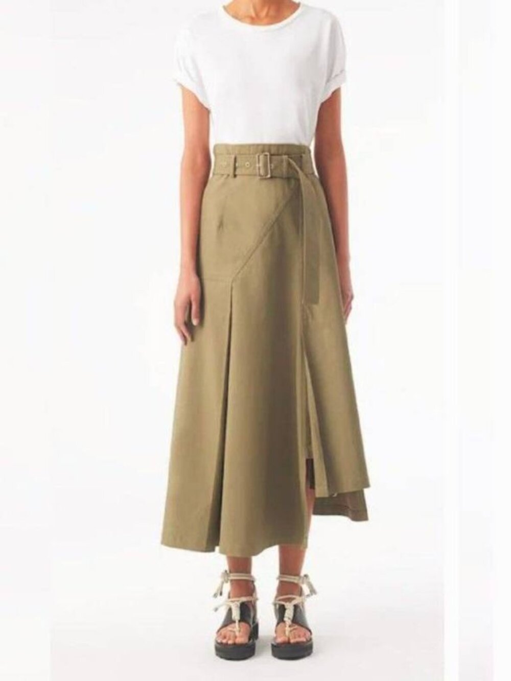 3.1 Phillip Lim R18 "Green" Utility Belted T-Shirt Dress